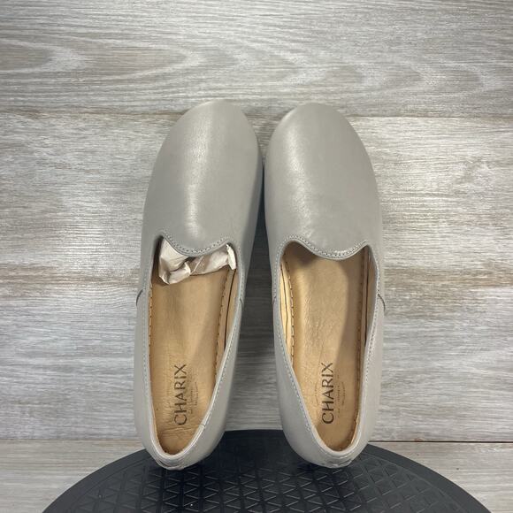 CHARIX Men’s Gray Leather Slip On Loafer Shoes Size EU 45 US 10.5 - Picture 5 of 9